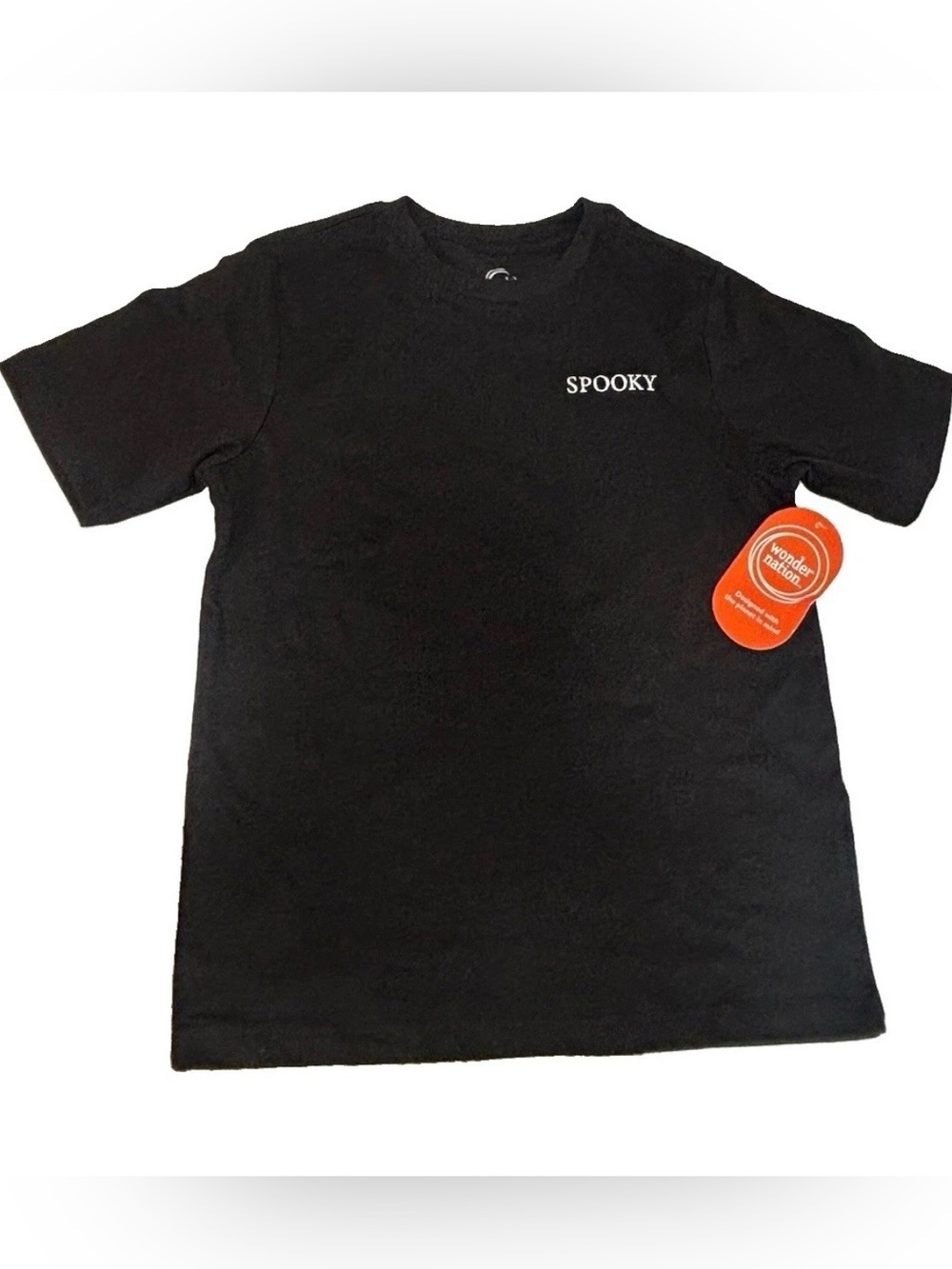Wonder Nation Unisex Kids Black Cat Graphic T-Shirt Black Short Sleeve M (8)
